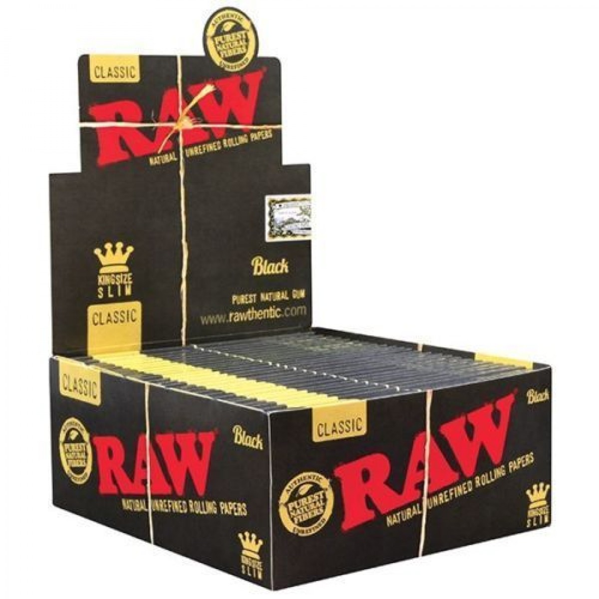RAW Black Label King Size Slim Rolling Papers - Box